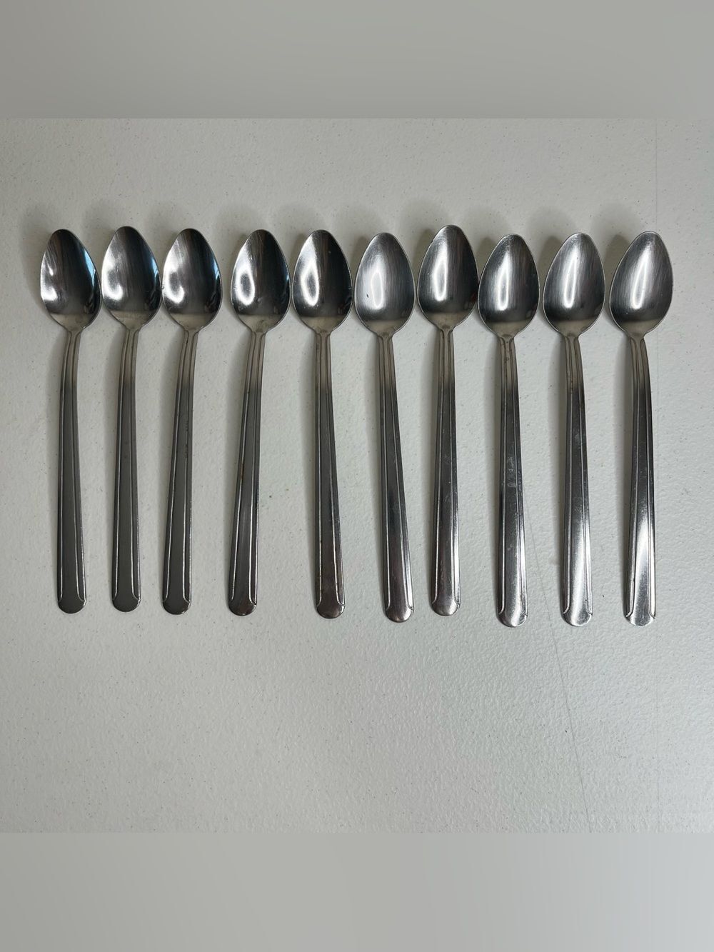 Farberware Iced Tea Beverage Tall Drink Spoons Stainless Steel Set of 10